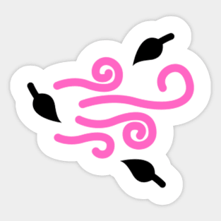 pink black texture design Sticker